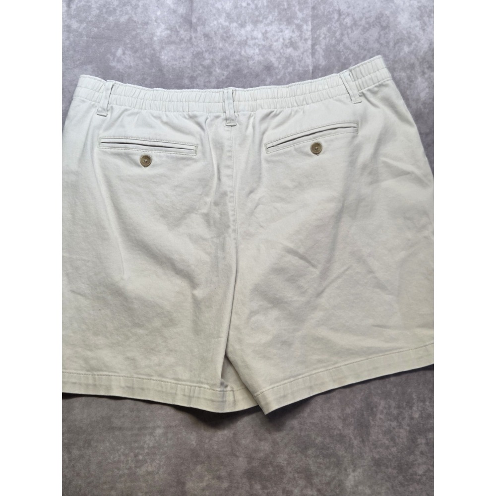 Lands End Bermuda Shorts Womens 14 Tan Chino Khaki Cotton Casual Preppy Classic - Picture 6 of 11